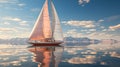 A sailboat on the water Royalty Free Stock Photo