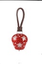 Christmas decoration isolated on white background Clipping path included for easy editing. Cow bell