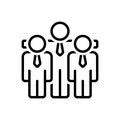 Black line icon for Amigos, people and group Royalty Free Stock Photo