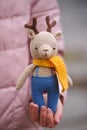 Amigurumi toy. Reindeer.