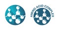 Amino acid complex circular icon
