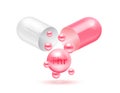 Threonine amino acid float out of the capsule