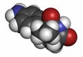 Aminoglutethimide anti-steroid drug molecule. Used in treatment of Cushing\'s syndrome and breast cancer but also by body builders