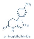 Aminoglutethimide anti-steroid drug molecule. Used in treatment of Cushing`s syndrome and breast cancer but also by body builders