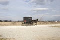 Amish buggy and countryside Royalty Free Stock Photo