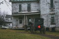 Amish buggy near a house in Pennsylvania