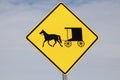 Amish carriage sign Royalty Free Stock Photo