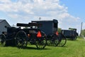 Amish Carts and Buggies Parked at a Farm Royalty Free Stock Photo