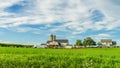 Amish country farm barn field agriculture in Lancaster, PA Royalty Free Stock Photo