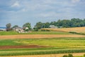 Amish country farm barn field agriculture in Lancaster, PA US