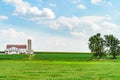 Amish country farm barn field agriculture in Lancaster, PA US