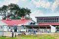 Amish country field agriculture, harvest, farm, barn in Lancaster, PA US