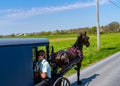 Amish Country, view from a wagon Lancaster, PA US