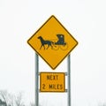 Amish Crossing Sign Royalty Free Stock Photo