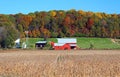 Amish farm in autumn Royalty Free Stock Photo
