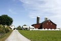 Amish farm and house Royalty Free Stock Photo