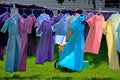 Amish farm and laundry Royalty Free Stock Photo