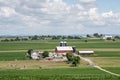 Amish Farm with Red Barn Royalty Free Stock Photo