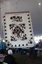 Amish Flower bouquet quilt at auction