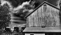 A traditional Amish barn and a set up buggies in Ohio, USA Royalty Free Stock Photo