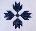 An Amish, hand sewn bear paw quilt pattern showing attention to detail.