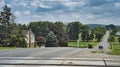 Amish Horse and Buggy Approaching With a Couple and Family Royalty Free Stock Photo