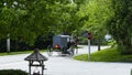 Amish Horse and Buggy going down the Road Royalty Free Stock Photo