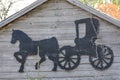 Amish Horse and Buggy Silhouette Royalty Free Stock Photo