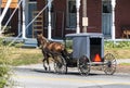 Amish Horse and Buggy on a Sunny Summer Day 2 Royalty Free Stock Photo