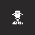 amish icon. Filled amish icon for website design and mobile, app development. amish icon from filled stereotypes collection Royalty Free Stock Photo