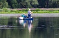 Amish Men Fishing Royalty Free Stock Photo