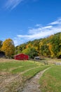 Amish red barn Royalty Free Stock Photo