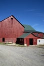 Amish red barn Royalty Free Stock Photo