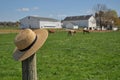 Amish straw hat on a Pennsylvania farm