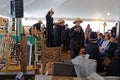 Amish Volunteers Sell Furniture and Crafts