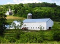 Amish White Farm on hill Cortland County