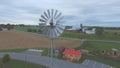 Amish Windmill as seen by a Drone Royalty Free Stock Photo