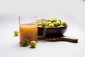 Amla or avla juice, pickle, supari, murabba, chyawanprash Royalty Free Stock Photo