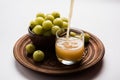 Amla or avla juice, pickle, supari, murabba, chyawanprash Royalty Free Stock Photo