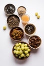 Amla or avla juice, pickle, supari, murabba, chyawanprash Royalty Free Stock Photo