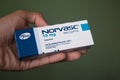 Amlodipine, sold under the brand name Norvasc among others