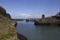 Amlwch Harbour with fishing boats moored. Amlwch Port, Anglesey, Wales, United Kingdom. 23rd March 202 Royalty Free Stock Photo