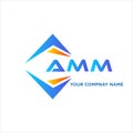 AMM abstract technology logo design on white background. AMM creative