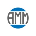 AMM letter logo design on white background. AMM creative initials circle logo concept.