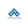 AMM letter logo design on WHITE background. AMM creative initials letter logo concept