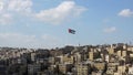 A view of Amman city with the Raghadan Flagpole, Jordan.
