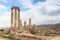 Amman Citadel ruins in Jordan Royalty Free Stock Photo