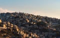 Amman city in Jordan, Middle-East. Amman cityscape in sunset Royalty Free Stock Photo