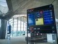 Amman, Jordan - Airport signs at Queen Alia International Airport