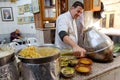 AMMAN, JORDAN - Dec 12, 2012: Street Food in Amman Jordan Royalty Free Stock Photo